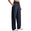 imageG4Free ShiftReady Wide Leg Work Pants for Women High Waist Yoga Dress Pants with Pockets Dressy Casual TrousersDark Navy