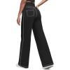 imageG4Free Womens EverGoing Wide Leg Pants Casual High Waisted Yoga Pants with 4 Pockets StretchBlack