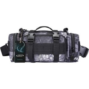 imageG4Free Fanny Deployment Tactical Waist Pack  Small Sling Pack Hand Carry Handlebar BagPythons Grain Black