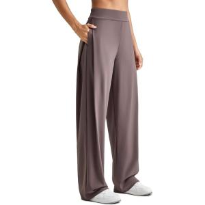 imageG4Free ShiftReady Wide Leg Work Pants for Women High Waist Yoga Dress Pants with Pockets Dressy Casual TrousersTaupe