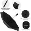 imageG4Free 46 Inch Windproof Umbrella for Rain Strong 8 Ribs Compact Reverse Folding Travel Umbrella Automatic Open Close Fits Car amp BackpackBlack
