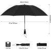 imageG4Free 46 Inch Windproof Umbrella for Rain Strong 8 Ribs Compact Reverse Folding Travel Umbrella Automatic Open Close Fits Car amp BackpackBlack