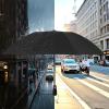 imageG4Free 46 Inch Windproof Umbrella for Rain Strong 8 Ribs Compact Reverse Folding Travel Umbrella Automatic Open Close Fits Car amp BackpackBlack