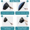 imageG4Free 46 Inch Windproof Umbrella for Rain Strong 8 Ribs Compact Reverse Folding Travel Umbrella Automatic Open Close Fits Car amp BackpackBlue