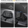 imageG4Free 46 Inch Windproof Umbrella for Rain Strong 8 Ribs Compact Reverse Folding Travel Umbrella Automatic Open Close Fits Car amp BackpackBlue