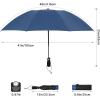 imageG4Free 46 Inch Windproof Umbrella for Rain Strong 8 Ribs Compact Reverse Folding Travel Umbrella Automatic Open Close Fits Car amp BackpackBlue