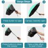 imageG4Free 46 Inch Windproof Umbrella for Rain Strong 8 Ribs Compact Reverse Folding Travel Umbrella Automatic Open Close Fits Car amp BackpackLake Blue