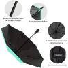imageG4Free 46 Inch Windproof Umbrella for Rain Strong 8 Ribs Compact Reverse Folding Travel Umbrella Automatic Open Close Fits Car amp BackpackLake Blue