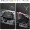 imageG4Free 46 Inch Windproof Umbrella for Rain Strong 8 Ribs Compact Reverse Folding Travel Umbrella Automatic Open Close Fits Car amp BackpackPink