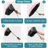 imageG4Free 46 Inch Windproof Umbrella for Rain Strong 8 Ribs Compact Reverse Folding Travel Umbrella Automatic Open Close Fits Car amp BackpackPink