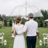 imageG4Free 52 inch Clear Bubble Umbrella Large Canopy Transparent Dome Coverage Stick Umbrella J Hook Handle European Style for WeddingsPromGraduation and Outdoor Events2 PackReflective Trim