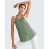 imageG4Free Athletic Tank Tops for Women Lightweight Muscle Workout Gym Tops Fast Dry YBack Loose Fit Running ShirtsGreen Gray