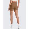 imageG4Free BareFeel Biker Shorts for Women with Pockets High Waisted Workout Athletic Gym Legging Shorts 46Dark Coffee