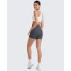 imageG4Free BareFeel Biker Shorts for Women with Pockets High Waisted Workout Athletic Gym Legging Shorts 46Dark Grey
