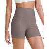 imageG4Free BareFeel Biker Shorts for Women with Pockets High Waisted Workout Athletic Gym Legging Shorts 46Taupe