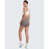 imageG4Free BareFeel Biker Shorts for Women with Pockets High Waisted Workout Athletic Gym Legging Shorts 46Taupe