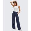 imageG4Free BareFeel High Stretch Wide Leg Pants for Women Soft Comfy Casual Yoga Pants with Pockets PetiteRegularTallDark Navy