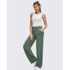 imageG4Free BareFeel High Stretch Wide Leg Pants for Women Soft Comfy Casual Yoga Pants with Pockets PetiteRegularTallGray Sage