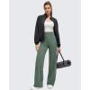 imageG4Free BareFeel High Stretch Wide Leg Pants for Women Soft Comfy Casual Yoga Pants with Pockets PetiteRegularTallGray Sage