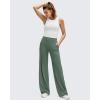 imageG4Free BareFeel High Stretch Wide Leg Pants for Women Soft Comfy Casual Yoga Pants with Pockets PetiteRegularTallGray Sage
