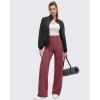 imageG4Free BareFeel High Stretch Wide Leg Pants for Women Soft Comfy Casual Yoga Pants with Pockets PetiteRegularTallWine