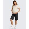 imageG4Free BareFeel Maternity Bermuda Shorts Over The Belly Loose Wide Leg Pregnancy Workout Shorts Casual WorkBlack