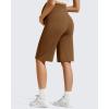 imageG4Free BareFeel Maternity Bermuda Shorts Over The Belly Loose Wide Leg Pregnancy Workout Shorts Casual WorkDark Coffee