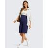 imageG4Free BareFeel Maternity Bermuda Shorts Over The Belly Loose Wide Leg Pregnancy Workout Shorts Casual WorkRoyal Blue