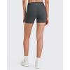 imageG4Free Barefeel Biker Shorts Women Tummy Control High Waisted No Front Seam Workout Gym Shorts with Pockets 4 6 8Dark Gray