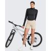 imageG4Free Barefeel Biker Shorts Women Tummy Control High Waisted No Front Seam Workout Gym Shorts with Pockets 4 6 8Light Khaki