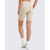 imageG4Free Barefeel Biker Shorts Women Tummy Control High Waisted No Front Seam Workout Gym Shorts with Pockets 4 6 8Light Khaki
