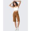 imageG4Free Capri Pants for Women 14 Knee Length Wide Leg Yoga Capris Dressy Casual Summer Crop Pants with PocketsCoca Mocha