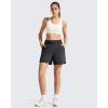 imageG4Free Chillwhisp Athletic Shorts for Women 4  High Waist Lightweight Casual Running Shorts Builtin Liner with PocketsBlack