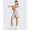 imageG4Free Chillwhisp Athletic Shorts for Women 4  High Waist Lightweight Casual Running Shorts Builtin Liner with PocketsChime Gray
