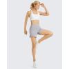 imageG4Free Chillwhisp Athletic Shorts for Women 4  High Waist Lightweight Casual Running Shorts Builtin Liner with PocketsChrim Gray1