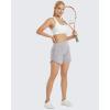 imageG4Free Chillwhisp Athletic Shorts for Women 4  High Waist Lightweight Casual Running Shorts Builtin Liner with PocketsChrim Gray1