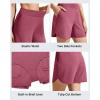 imageG4Free Chillwhisp Athletic Shorts for Women 4  High Waist Lightweight Casual Running Shorts Builtin Liner with PocketsDark Burgundy