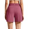imageG4Free Chillwhisp Athletic Shorts for Women 4  High Waist Lightweight Casual Running Shorts Builtin Liner with PocketsDark Burgundy