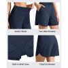 imageG4Free Chillwhisp Athletic Shorts for Women 4  High Waist Lightweight Casual Running Shorts Builtin Liner with PocketsDark Navy