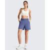 imageG4Free Chillwhisp Athletic Shorts for Women 4  High Waist Lightweight Casual Running Shorts Builtin Liner with PocketsDusky Purple