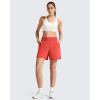 imageG4Free Chillwhisp Athletic Shorts for Women 4  High Waist Lightweight Casual Running Shorts Builtin Liner with PocketsRust Orange