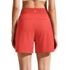 imageG4Free Chillwhisp Athletic Shorts for Women 4  High Waist Lightweight Casual Running Shorts Builtin Liner with PocketsRust Orange