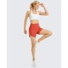 imageG4Free Chillwhisp Athletic Shorts for Women 4  High Waist Lightweight Casual Running Shorts Builtin Liner with PocketsRust Orange1
