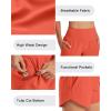 imageG4Free Chillwhisp Athletic Shorts for Women 4  High Waist Lightweight Casual Running Shorts Builtin Liner with PocketsRust Orange1