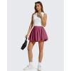 imageG4Free Chillwhisp Bubble Tennis Skirts for Women  14 Mini Athletic Ruffled Hem Casual Skorts Inner Shorts with 4 PocketsDark Burgundy