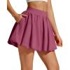 imageG4Free Chillwhisp Bubble Tennis Skirts for Women  14 Mini Athletic Ruffled Hem Casual Skorts Inner Shorts with 4 PocketsDark Burgundy