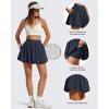 imageG4Free Chillwhisp Bubble Tennis Skirts for Women  14 Mini Athletic Ruffled Hem Casual Skorts Inner Shorts with 4 PocketsDark Navy