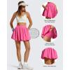 imageG4Free Chillwhisp Bubble Tennis Skirts for Women  14 Mini Athletic Ruffled Hem Casual Skorts Inner Shorts with 4 PocketsRose Pink