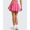 imageG4Free Chillwhisp Bubble Tennis Skirts for Women  14 Mini Athletic Ruffled Hem Casual Skorts Inner Shorts with 4 PocketsRose Pink