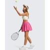 imageG4Free Chillwhisp Bubble Tennis Skirts for Women  14 Mini Athletic Ruffled Hem Casual Skorts Inner Shorts with 4 PocketsRose Pink